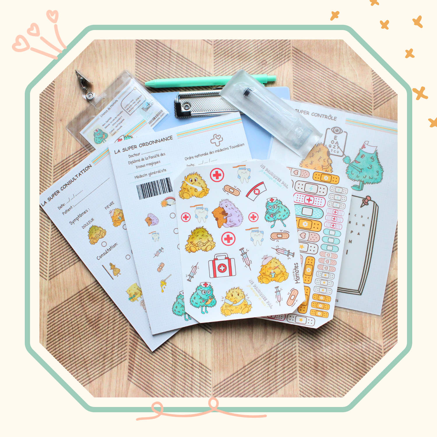 Kit papeterie à jouer - Médecin