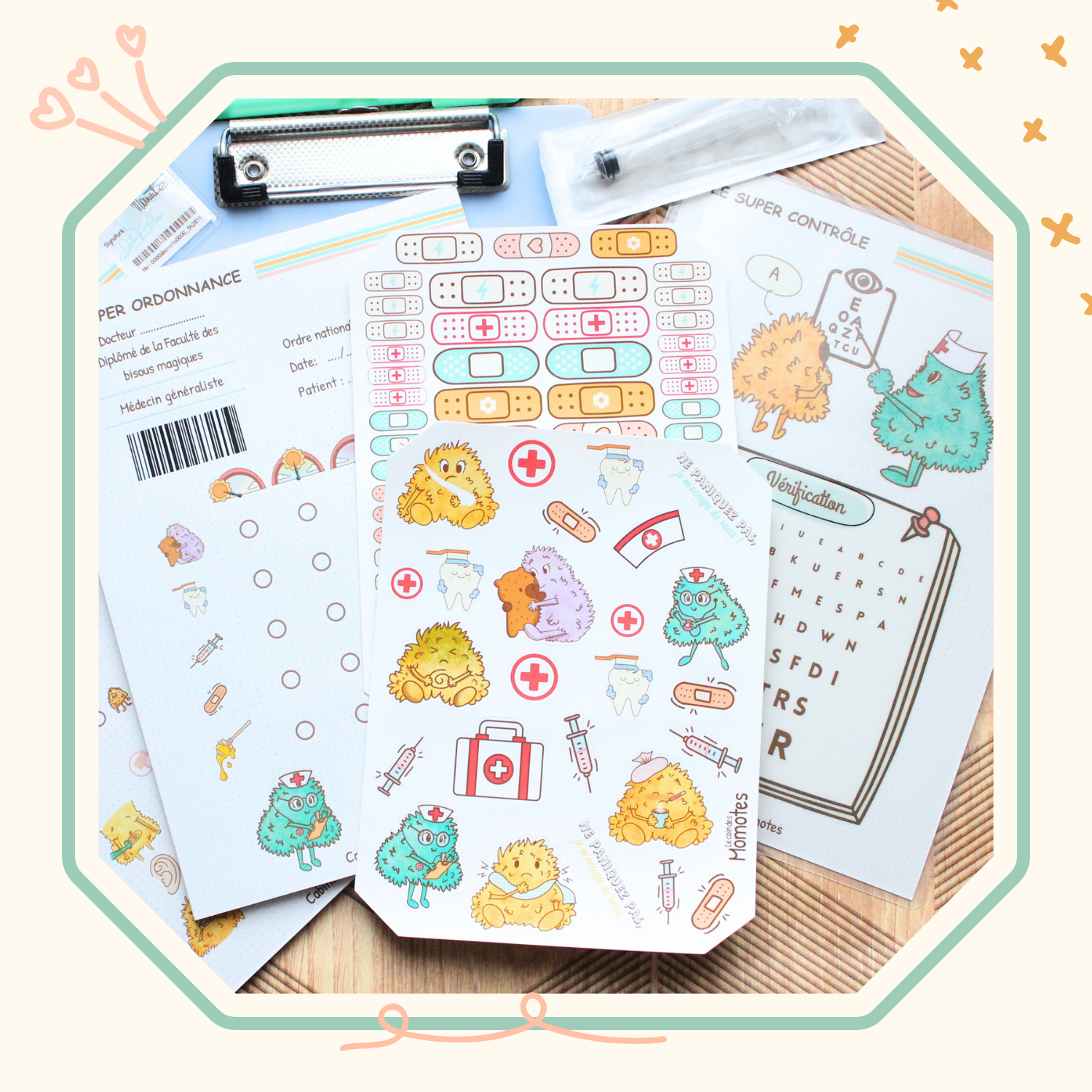 Kit papeterie à jouer - Médecin