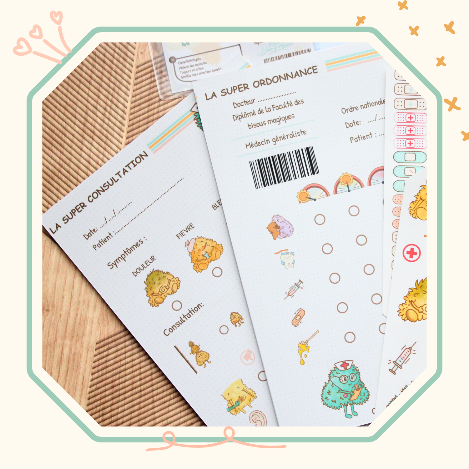 Kit papeterie à jouer - Médecin