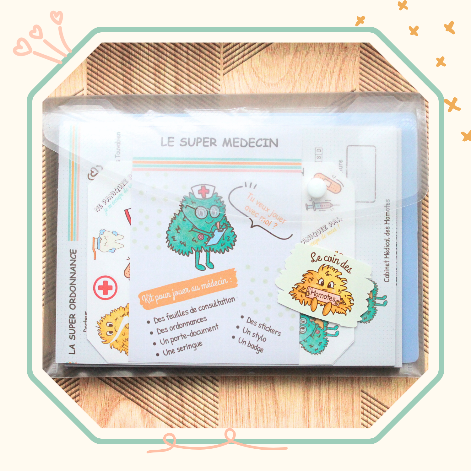 Kit papeterie à jouer - Médecin