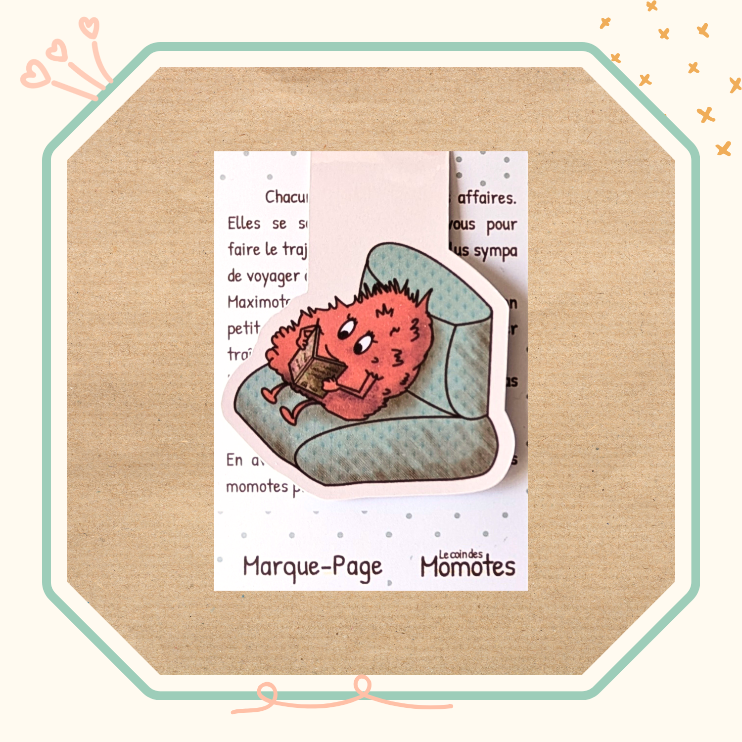 Le super marque-pages aimanté Momote lectrice