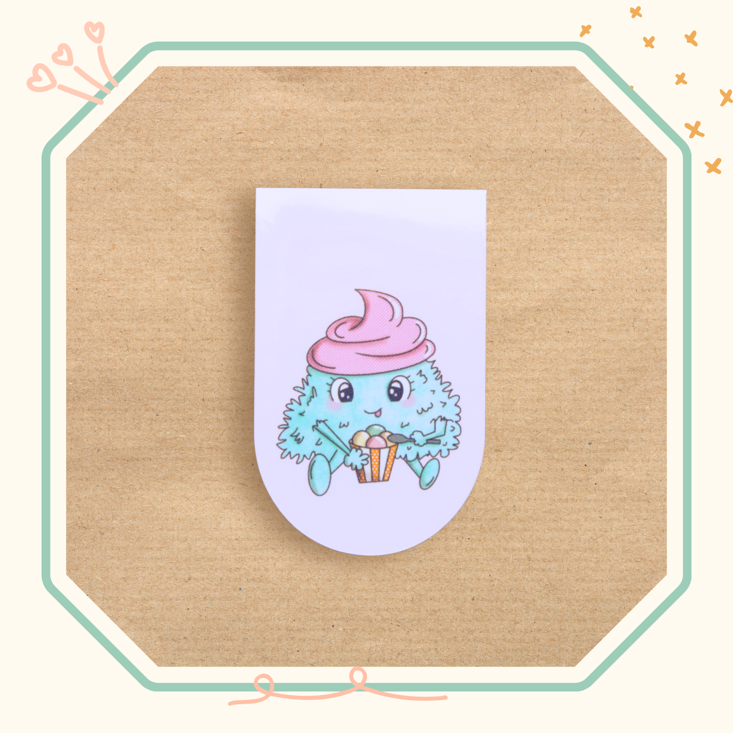 Le super marque-pages aimanté Momote creamy