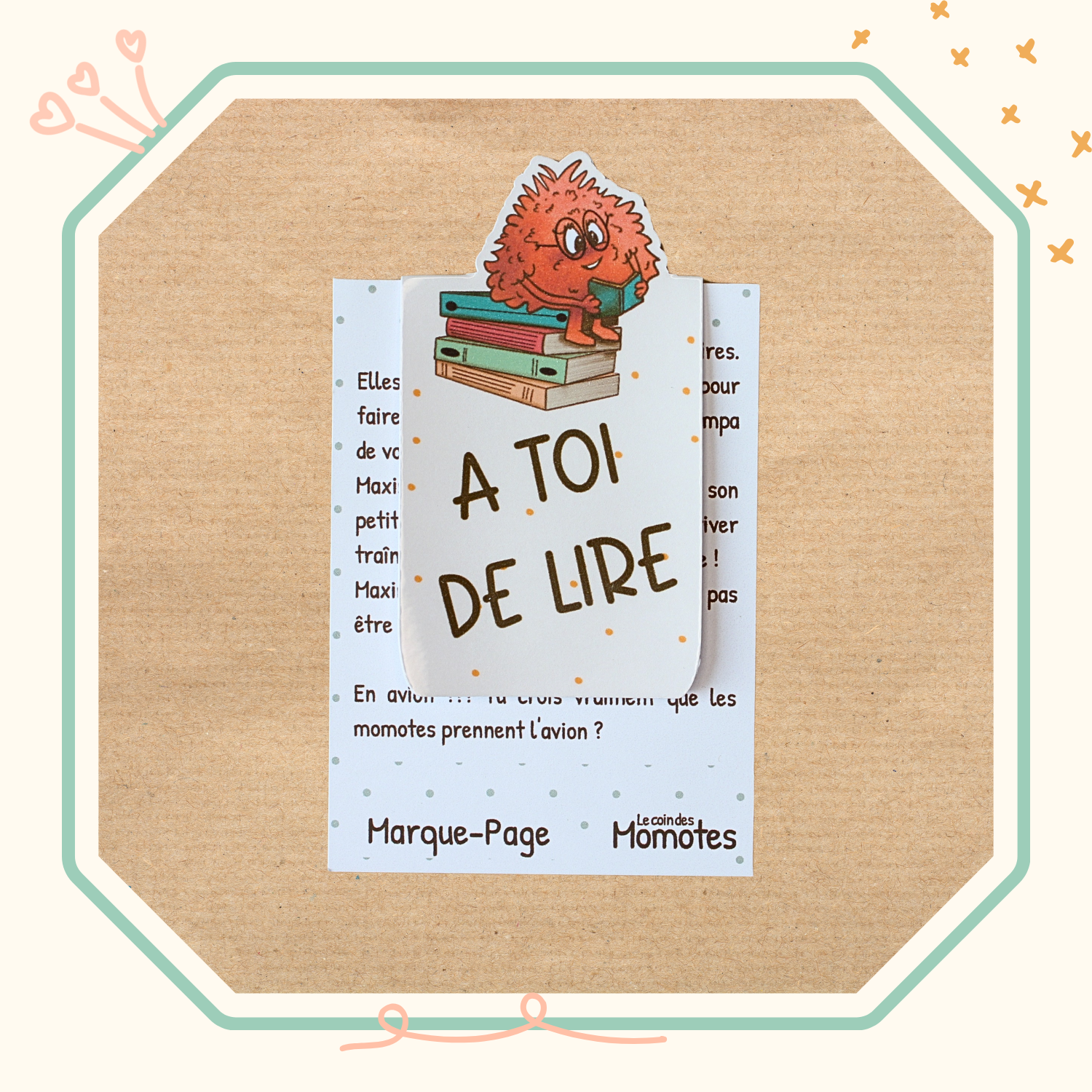 Le super marque-pages aimanté Momote fan de lecture