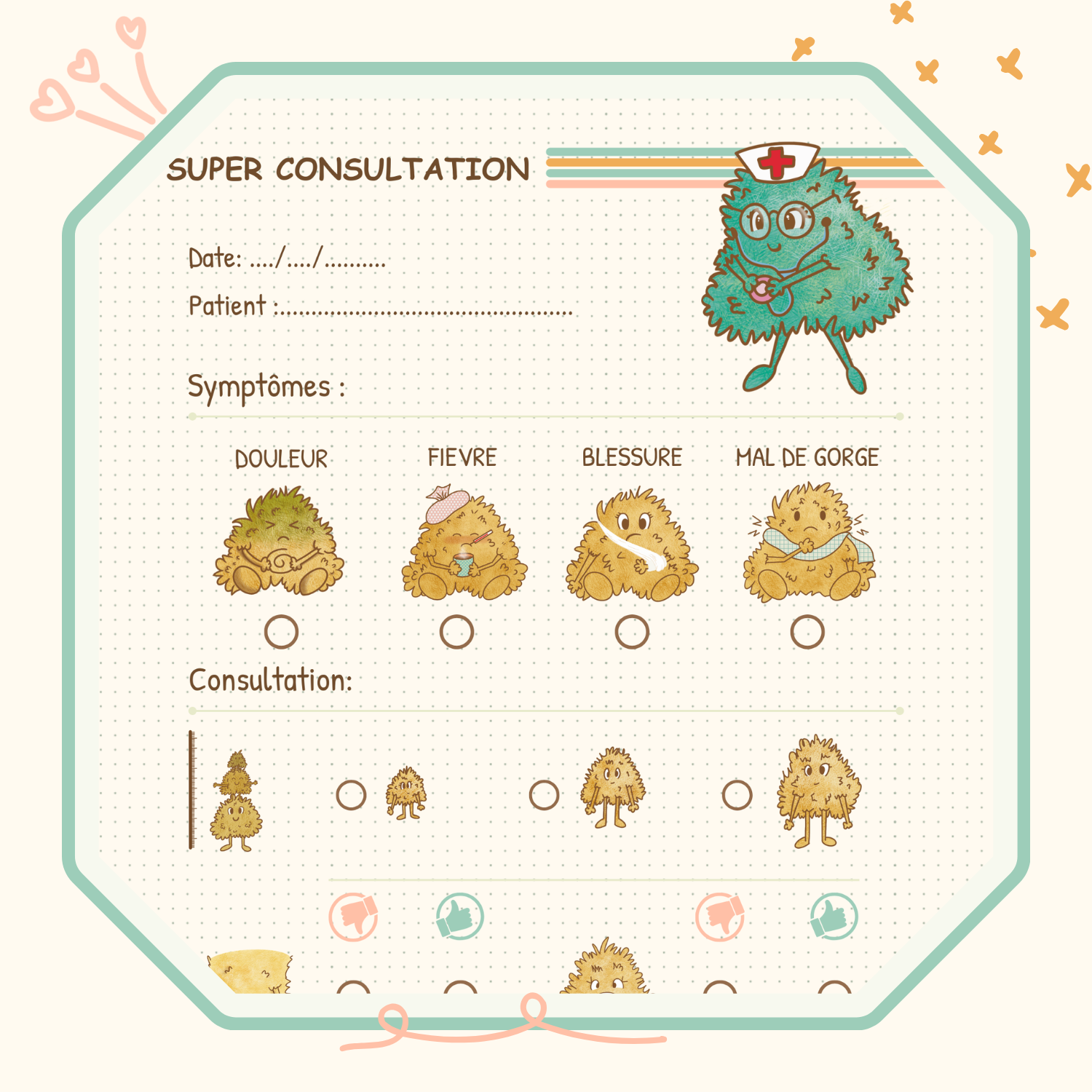 Recharge Consultation - Kit papeterie à jouer au médecin