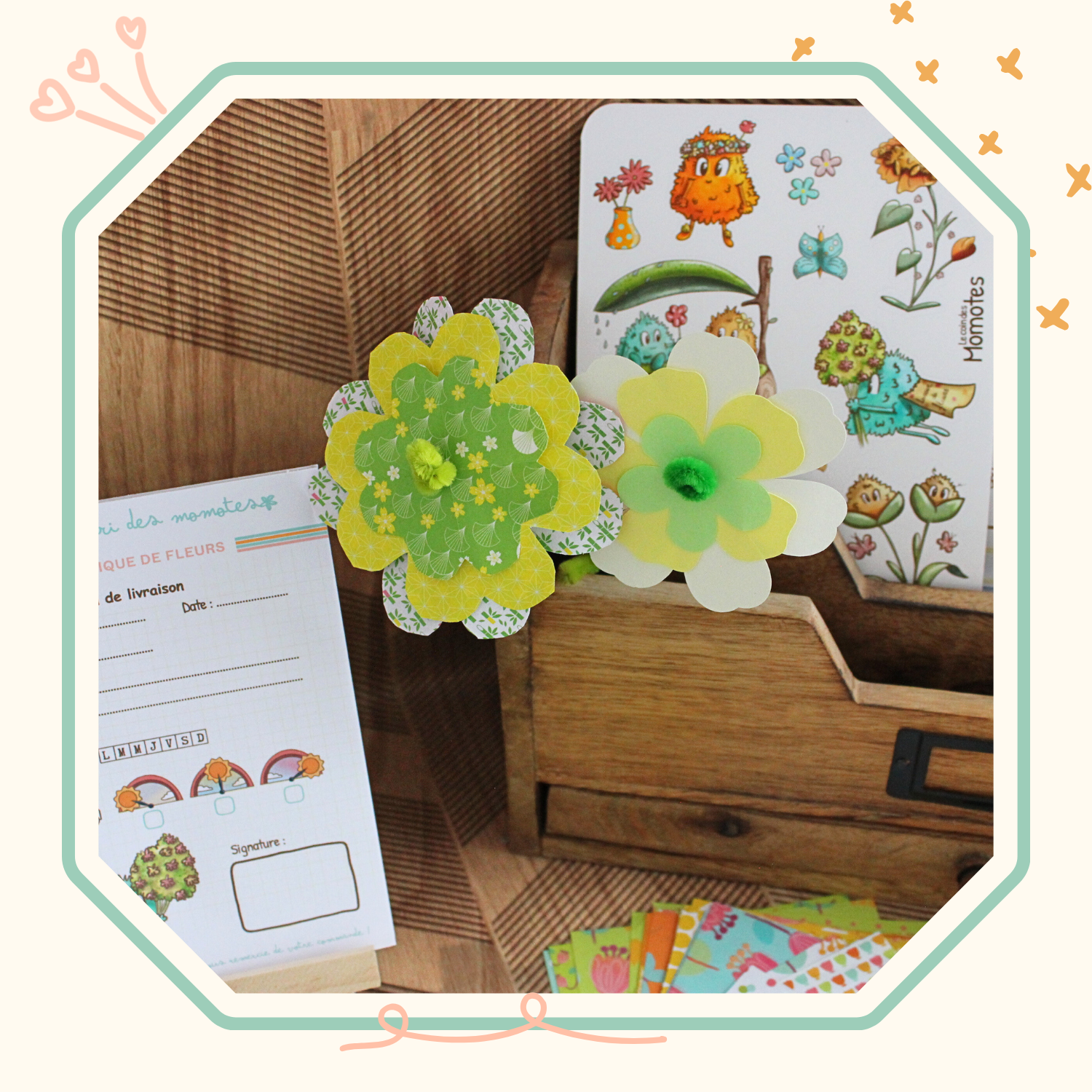 Kit papeterie à jouer - Fleuriste