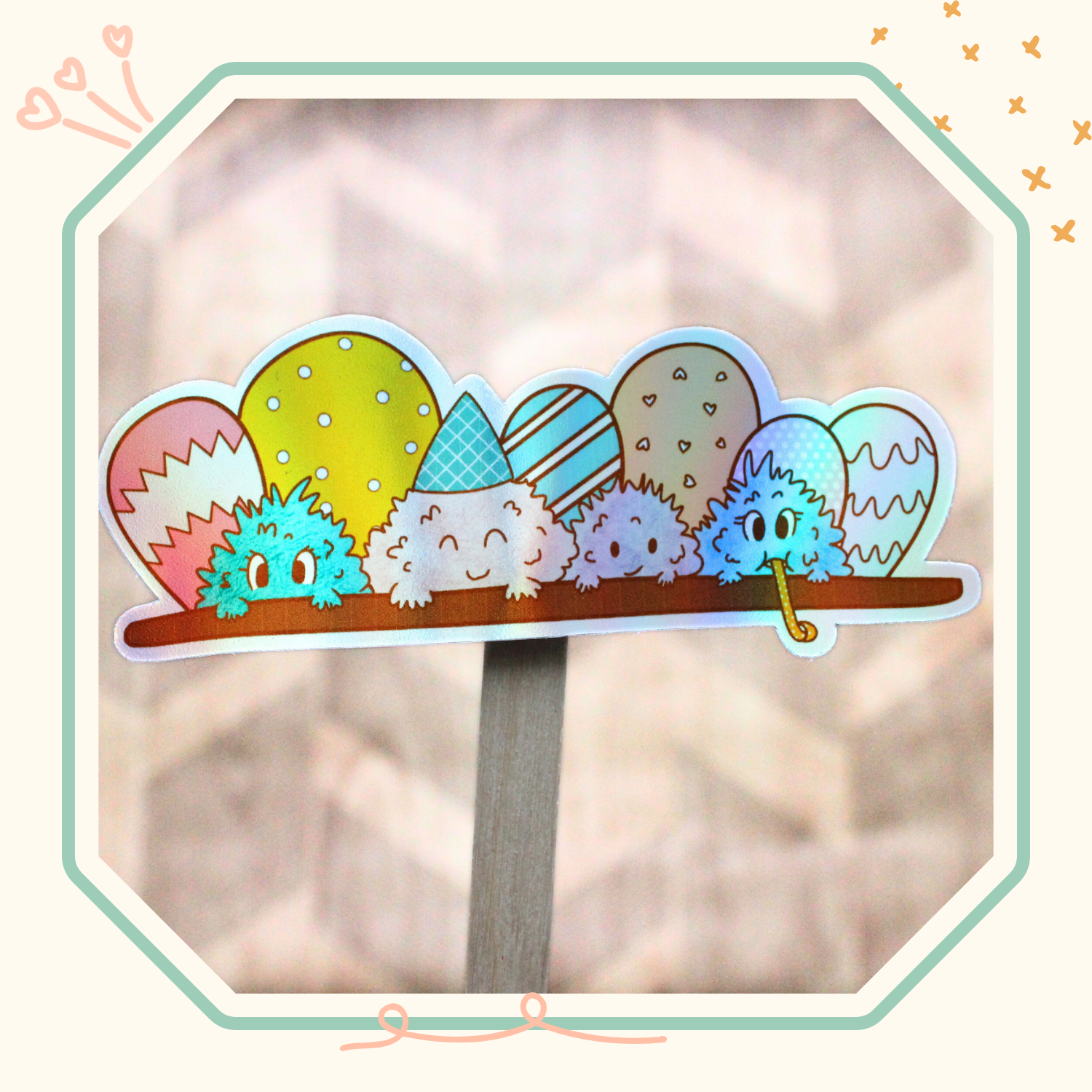 Stickers Holographique Party momotes