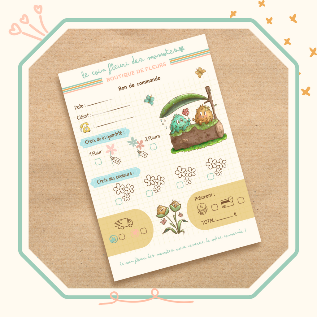 Kit papeterie à jouer - Fleuriste
