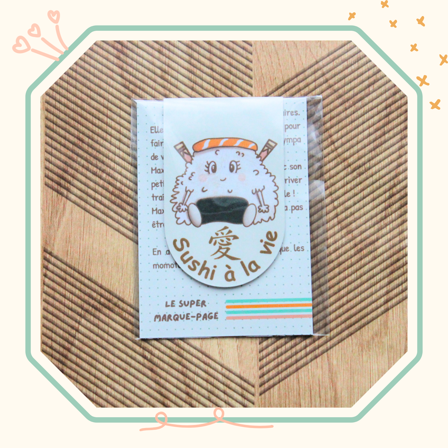 Le super marque-pages aimanté Momote sushi