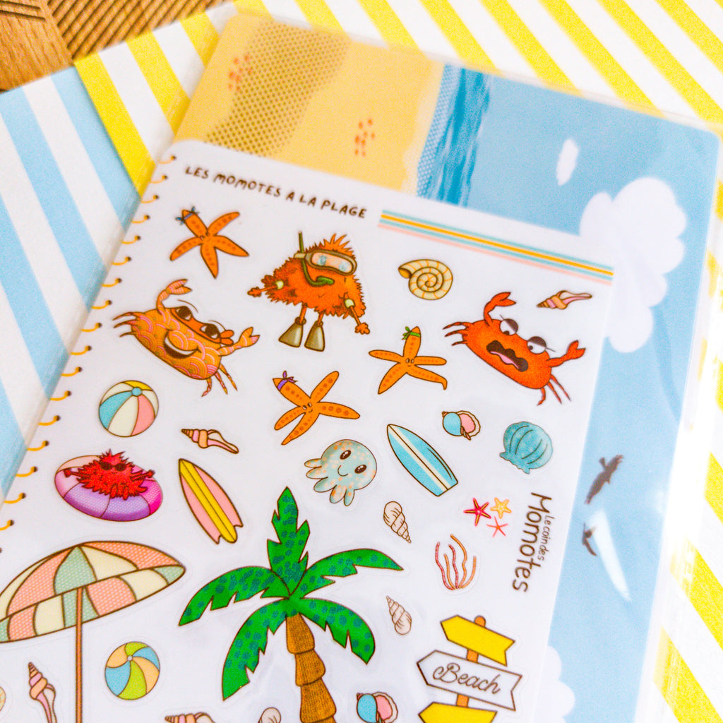 Planche de stickers et support à décorer