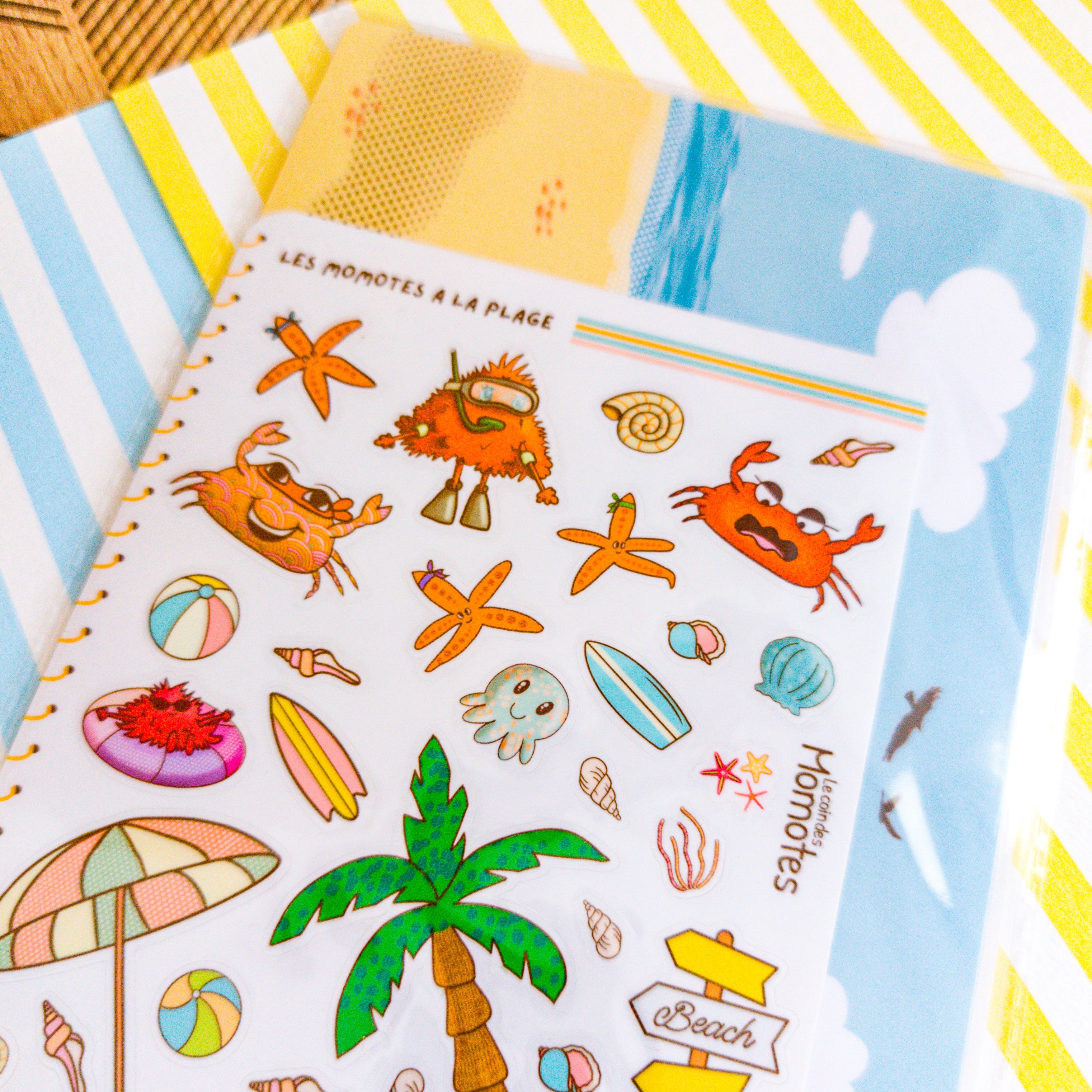 Planche de stickers et support à décorer