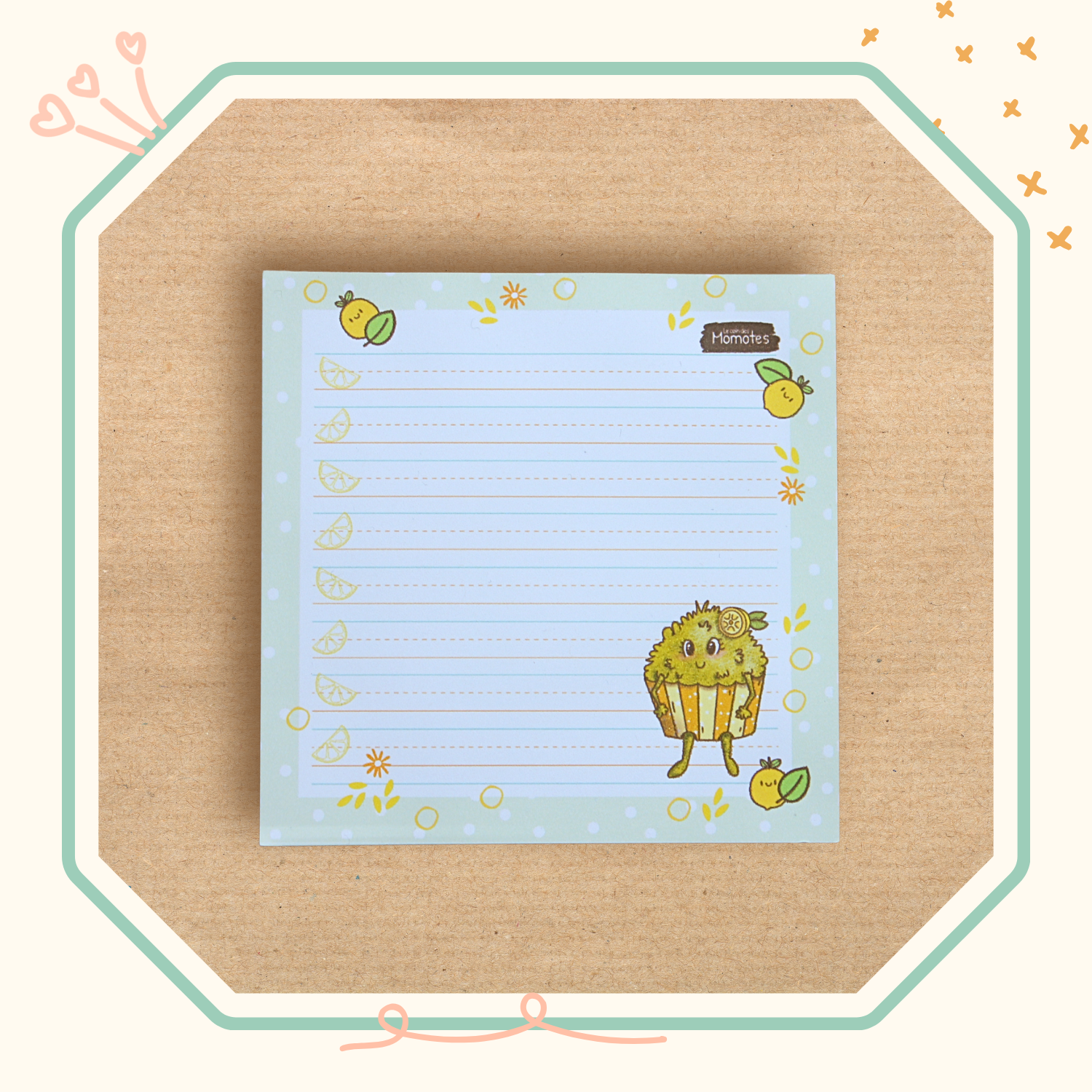 Bloc-notes illustré d'une momote cupcake