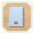 Visuel de l'arrière du cahier à spirale creamy momote.