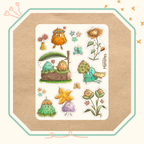 Visuel planche de stickers du jeu imitation fleuriste.
