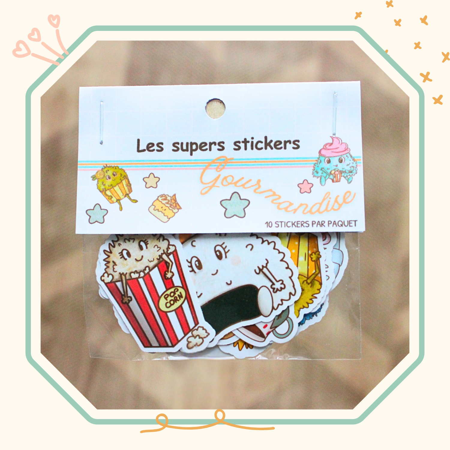 Un sachet de stickers plein de momotes gourmandes.