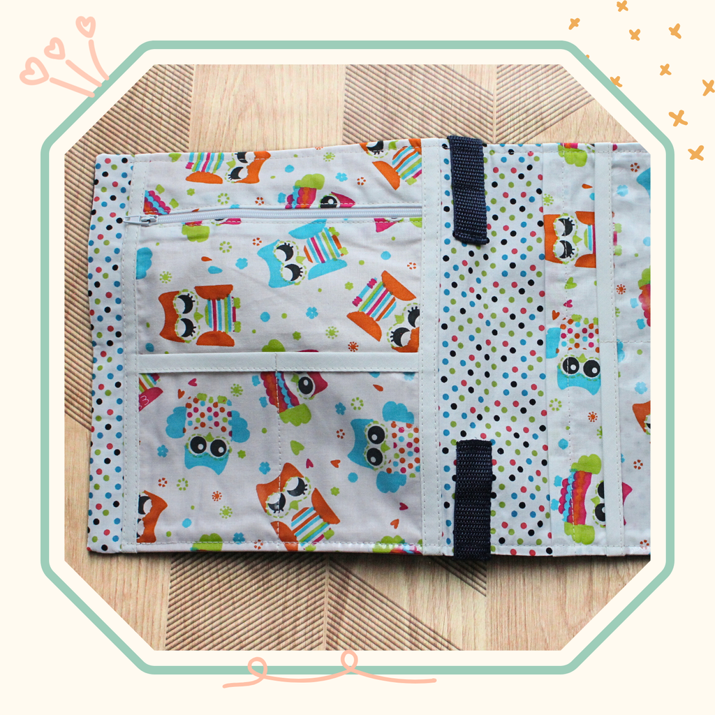 Sacoche activités pour les enfants intérieur hiboux