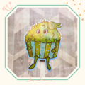Un sticker momote cupcake holographique