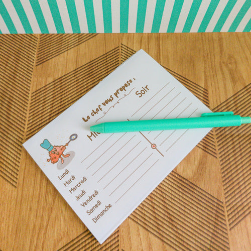 Planning des repas de la semaine