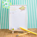 Photo de la todo list du jour avec saisie de la durée par tâche programmée.