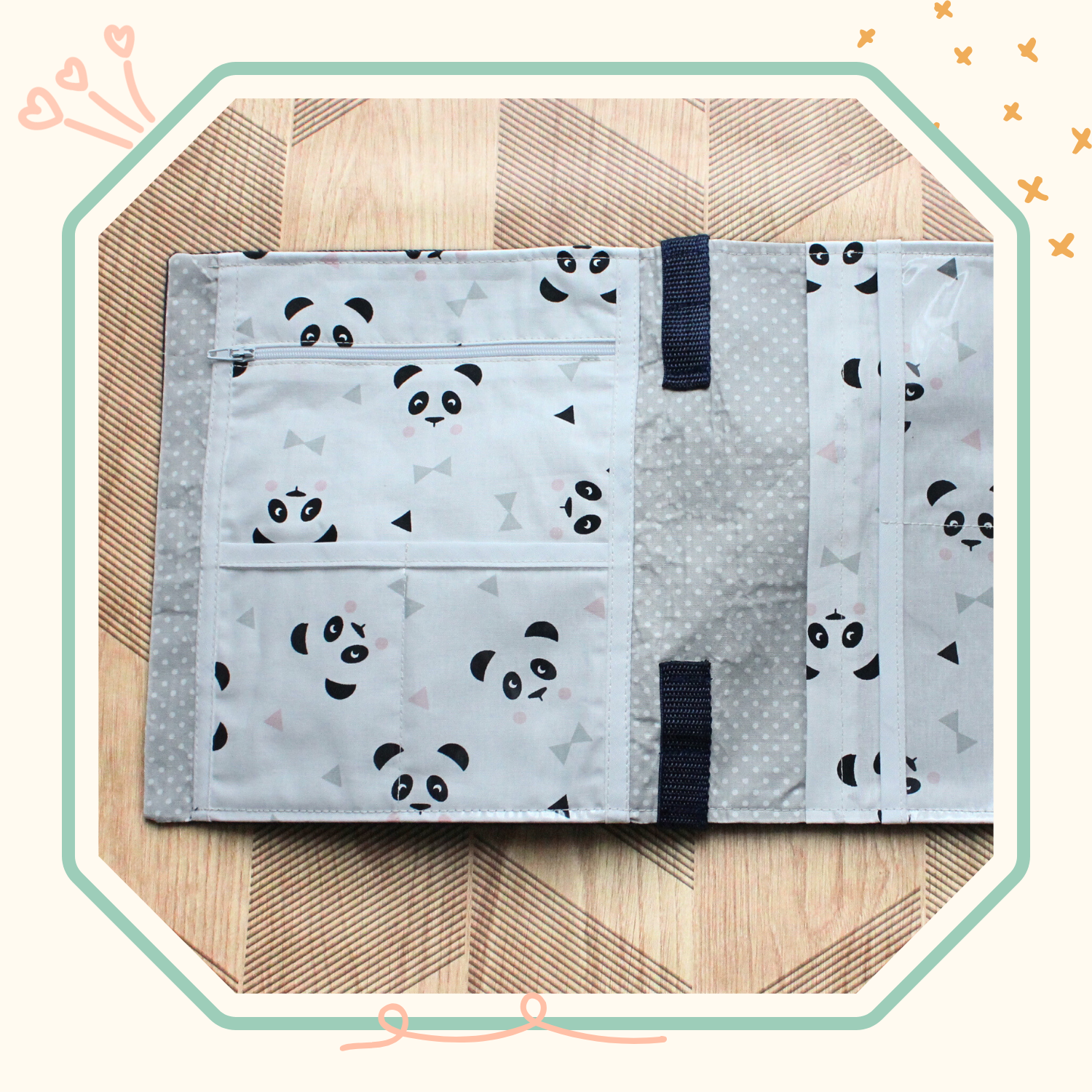 Trousse pour occuper les enfant tissus panda