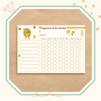 Visuel du bloc notes programme de la semaine des enfants illustré de la momote Cupcake.