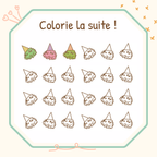 Activité pour enfant de coloriage par algorithme de la momote.